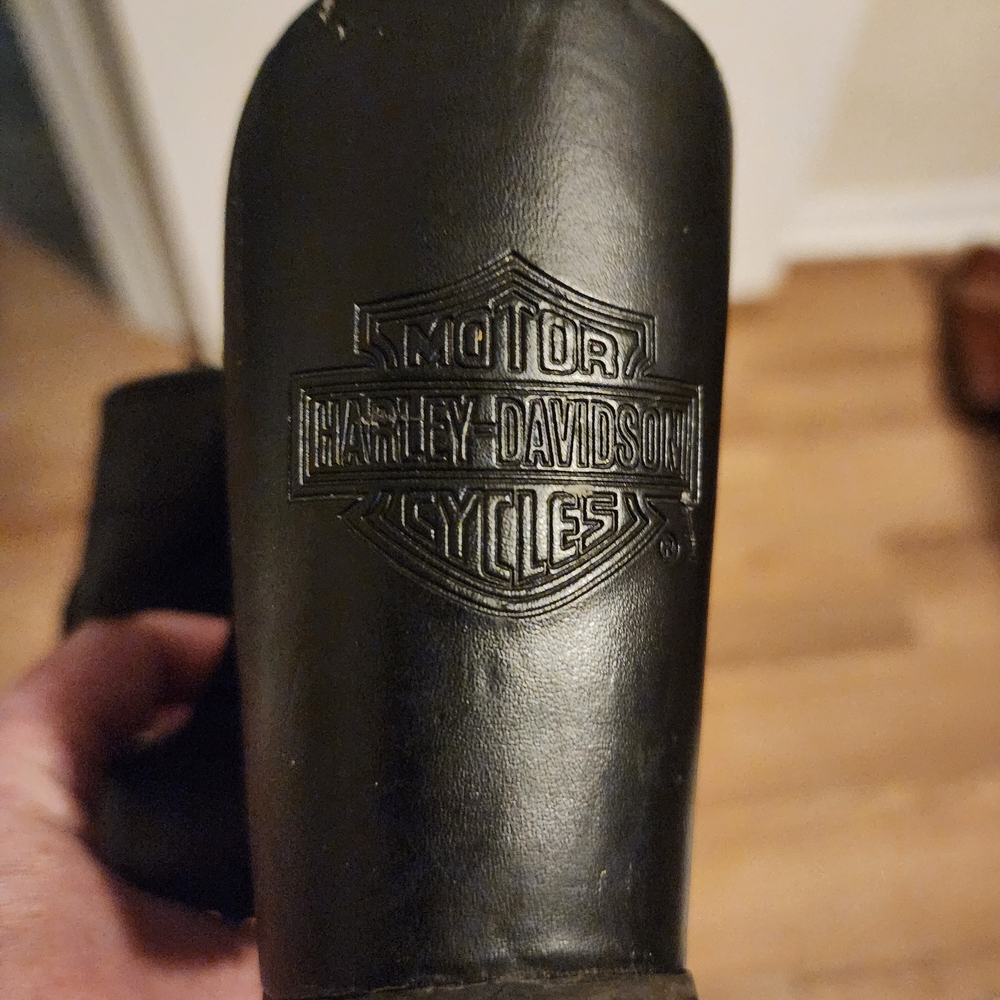 Harley-Davidson Black Leather Wedges